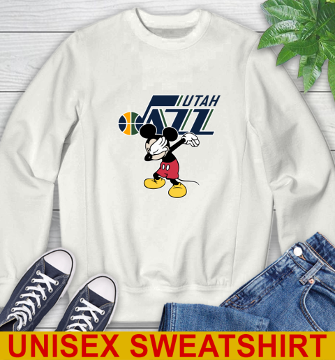 Utah Jazz NBA Basketball Dabbing Mickey Disney Sports Sweatshirt