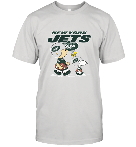New York Jets Let's Play Football Together Snoopy NFL Unisex Jersey Tee