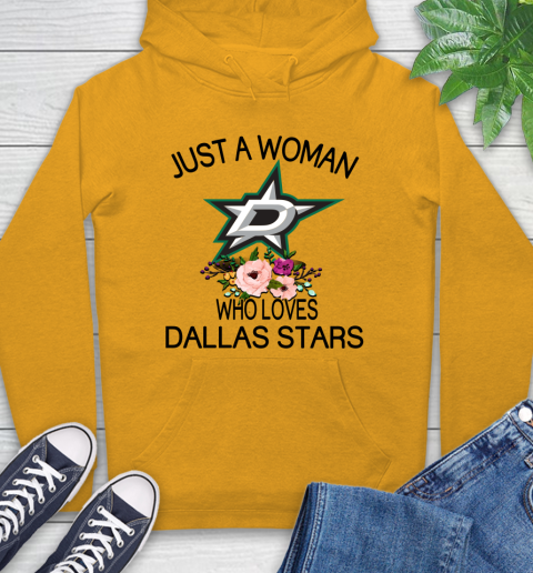 NHL Just A Woman Who Loves Dallas Stars Hockey Sports Hoodie 2
