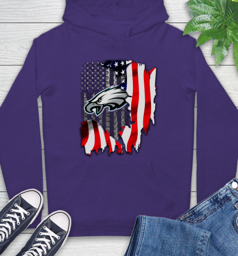 Philadelphia Eagles NFL Football American Flag Hoodie 5