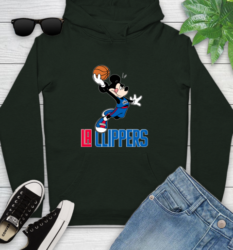 NBA Basketball LA Clippers Cheerful Mickey Mouse Shirt Youth Hoodie 12