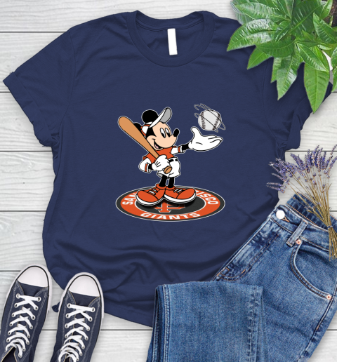MLB Baseball San Francisco Giants Cheerful Mickey Disney Shirt Women's T-Shirt 12