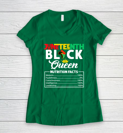 Juneteenth Tshirt Women Juneteenth Shirts African American Women's V-Neck T-Shirt 3