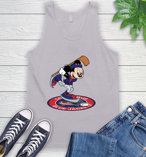 NHL Hockey Columbus Blue Jackets Cheerful Mickey Disney Shirt Tank Top 4