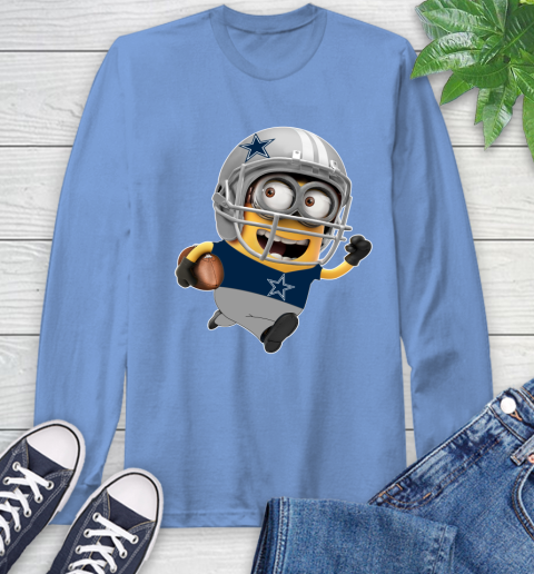 NFL Dallas Cowboys Minions Disney Football Sports Long Sleeve T-Shirt 11