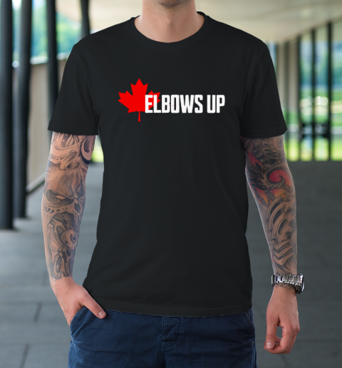 Elbows Up Canada True North Strong and Free Proud Canadian T-Shirt