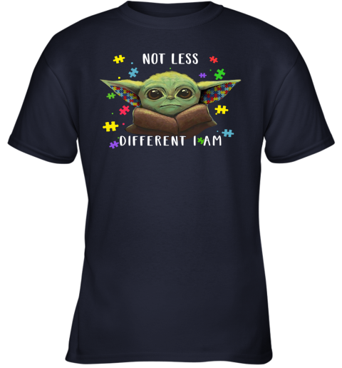 ngxv not less different i am baby yoda autism awareness shirts youth t shirt 26 front navy