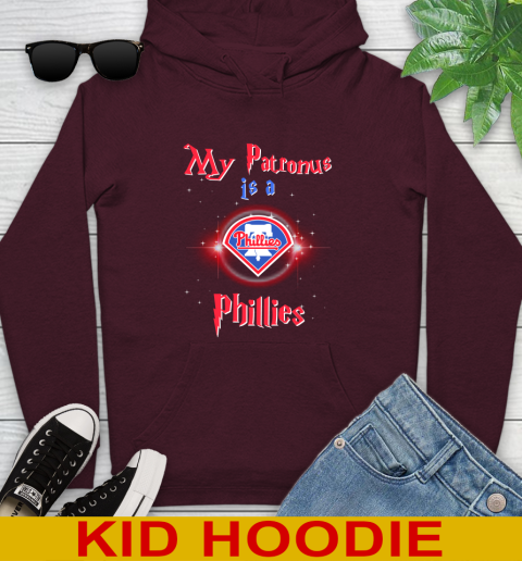 MLB Baseball Harry Potter My Patronus Is A Philadelphia Phillies Youth Hoodie 7