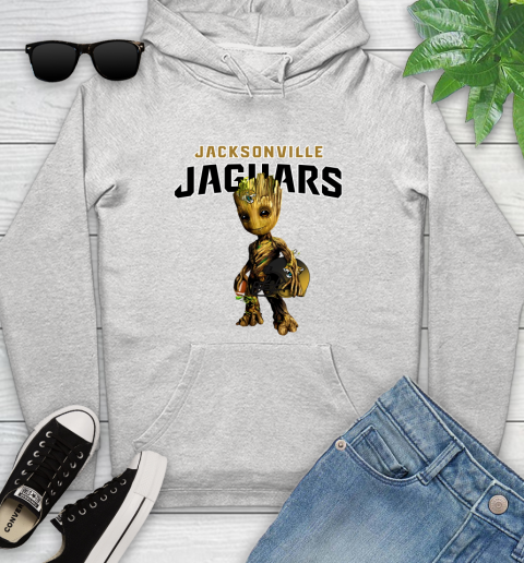 Jacksonville Jaguars NFL Football Groot Marvel Guardians Of The Galaxy Youth Hoodie