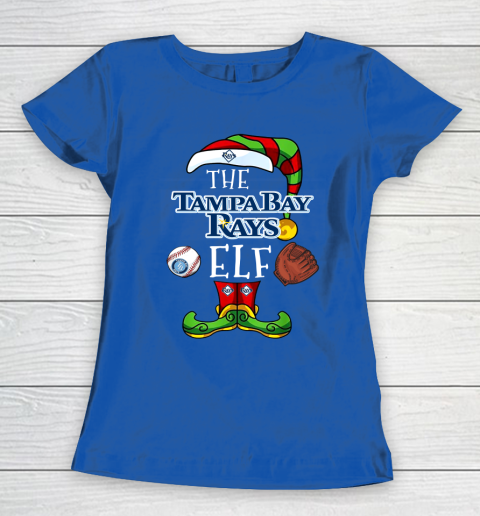 Tampa Bay Rays Christmas ELF Funny MLB Women's T-Shirt 8