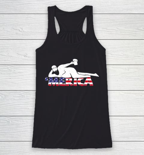 Beer Lover Funny Shirt Mens 4th Of July Merica Fat Party Funny Drinking Adult Joke Racerback Tank