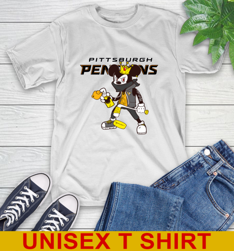 Pittsburgh Penguins NHL Hockey Mickey Peace Sign Sports T-Shirt