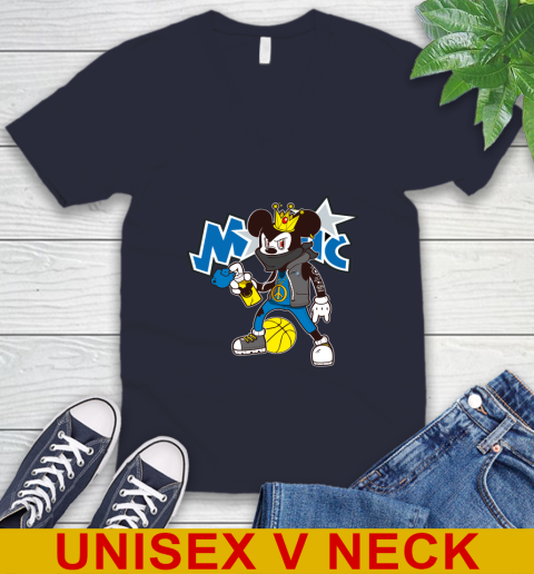 Orlando Magic NBA Basketball Mickey Peace Sign Sports V-Neck T-Shirt 3
