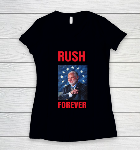 Rush Limbaugh Forever Women's V-Neck T-Shirt