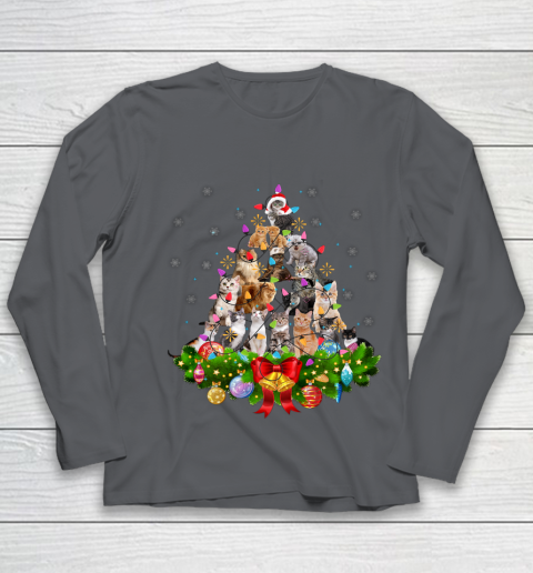Funny Cat Christmas Tree Xmas Gifts Youth Long Sleeve 6