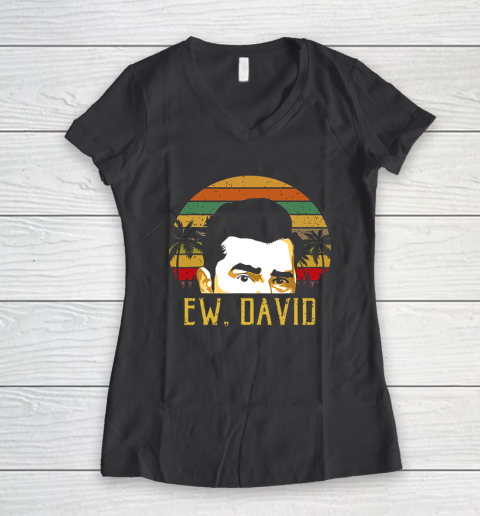 EW DAVID RETRO Women's V-Neck T-Shirt 6