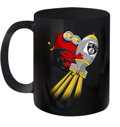 NBA Basketball Brooklyn Nets Deadpool Minion Marvel Shirt Ceramic Mug 11oz