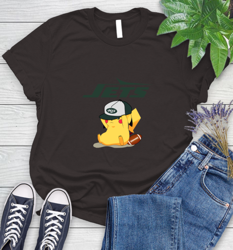NFL Pikachu Football Sports New York Jets Women's T-Shirt 8