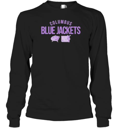 Columbus Blue Jackets Richmond Resilient Hockey Fights Cancer Long Sleeve T-Shirt