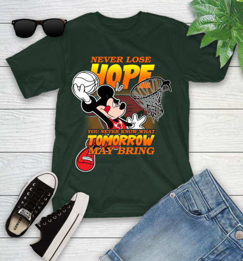 Chicago Bulls NBA Basketball Mickey Disney Never Lose Hope Youth T-Shirt 5