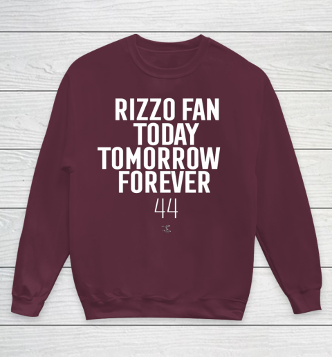 Anthony Rizzo Tshirt Fan Today Tomorrow Forever Gameday Youth Sweatshirt 4