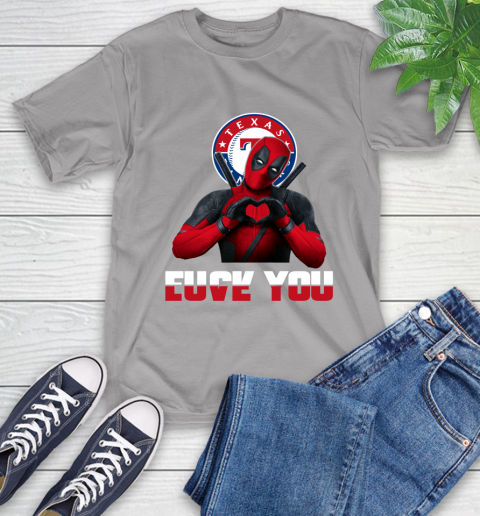 MLB Texas Rangers Deadpool Love You Fuck You Baseball Sports T-Shirt 6