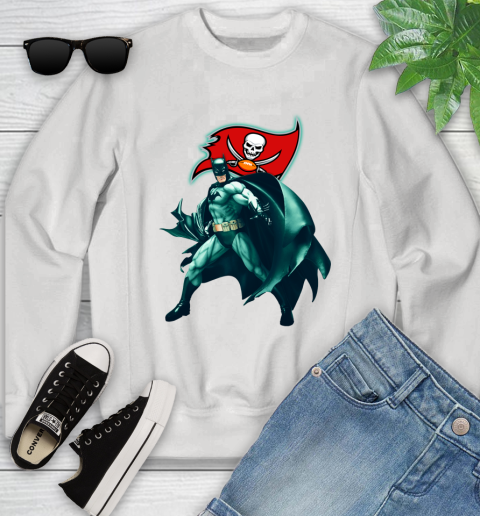 NFL Batman Football Sports Tampa Bay Buccaneers Youth Sweatshirt