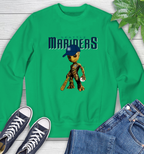 MLB Seattle Mariners Groot Guardians Of The Galaxy Baseball Sweatshirt 6