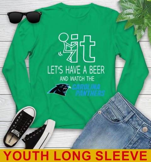 Carolina Panthers Football NFL Let's Have A Beer And Watch Your Team Sports Youth Long Sleeve 7