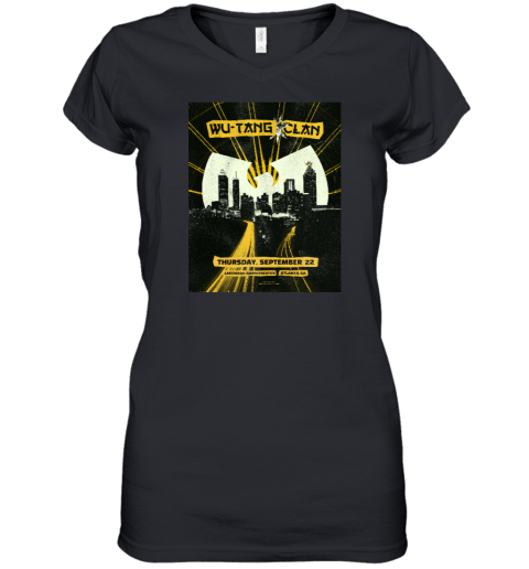 Wu Tang Clan Atlanta September 22, 2022 Women's V-Neck T-Shirt