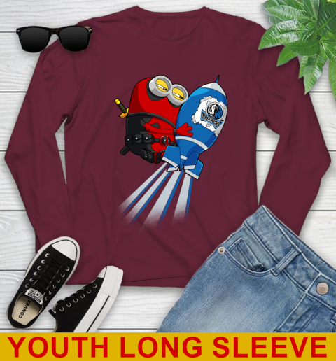 NBA Basketball Dallas Mavericks Deadpool Minion Marvel Shirt Youth Long Sleeve 6