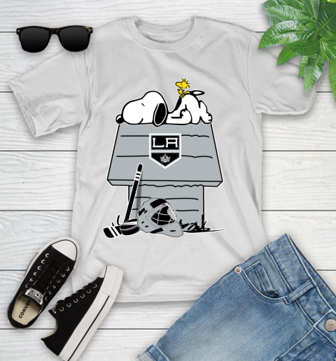 Los Angeles Kings NHL Hockey Snoopy Woodstock The Peanuts Movie Youth T-Shirt