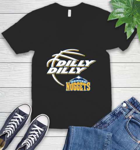 NBA Denver Nuggets Dilly Dilly Basketball Sports V-Neck T-Shirt 2