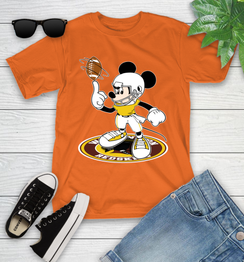 NFL Football Washington Redskins Cheerful Mickey Disney Shirt