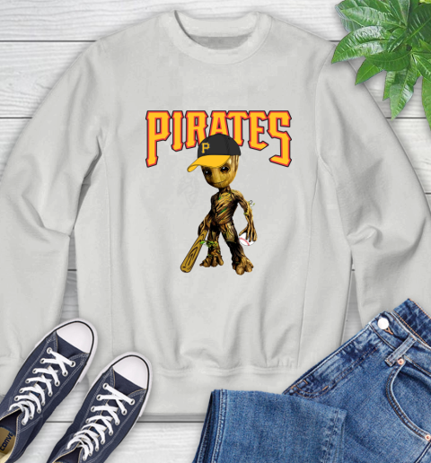 MLB Pittsburgh Pirates Groot Guardians Of The Galaxy Baseball Sweatshirt 5
