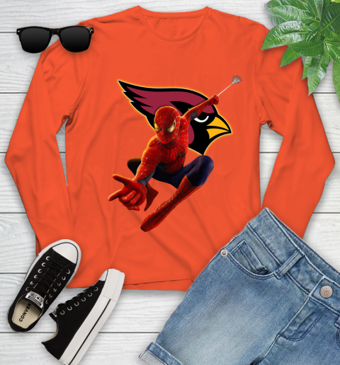 NFL Spider Man Avengers Endgame Football Arizona Cardinals Youth Long Sleeve 4