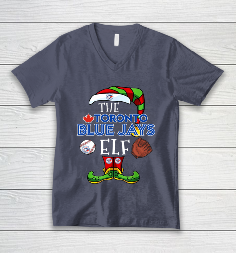 Toronto Blue Jays Christmas ELF Funny MLB V-Neck T-Shirt 7
