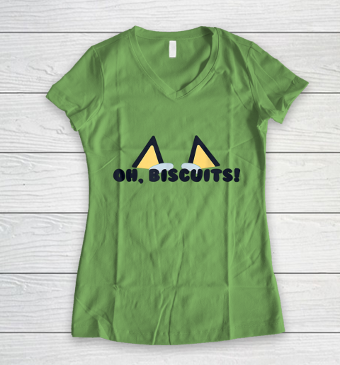 Blueys Oh Biscuits Mums Dad Cartoon Mothers Women's V-Neck T-Shirt 5