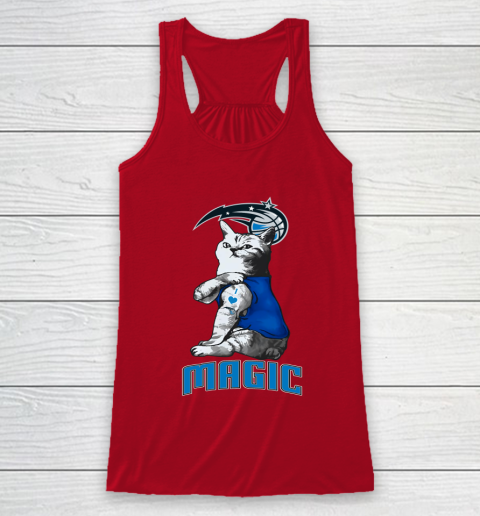 NBA Basketball My Cat Loves Orlando Magic Racerback Tank 4