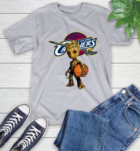 Cleveland Cavaliers NBA Basketball Groot Marvel Guardians Of The Galaxy T-Shirt 6