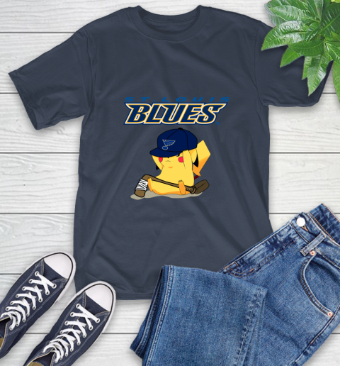 NHL Pikachu Hockey Sports St.Louis Blues T-Shirt 4