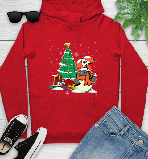Philadelphia Flyers NHL Hockey Cute Tonari No Totoro Christmas Sports Youth Hoodie 12