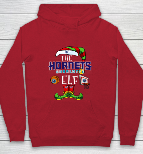 Charlotte Hornets Christmas ELF Funny NBA Youth Hoodie 7