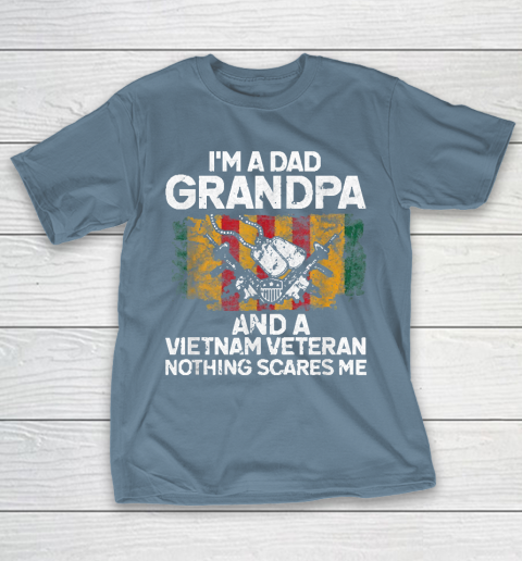 Grandpa Funny Gift Apparel  I'm A Dad Grandpa Vietnam Veteran Fathers Day T-Shirt 6