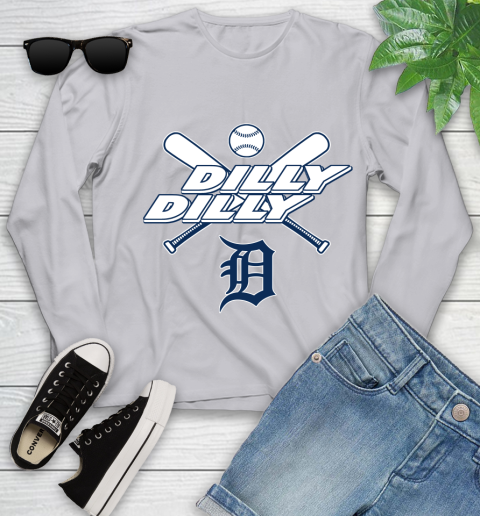 MLB Detroit Tigers Dilly Dilly Baseball Sports Youth Long Sleeve 5