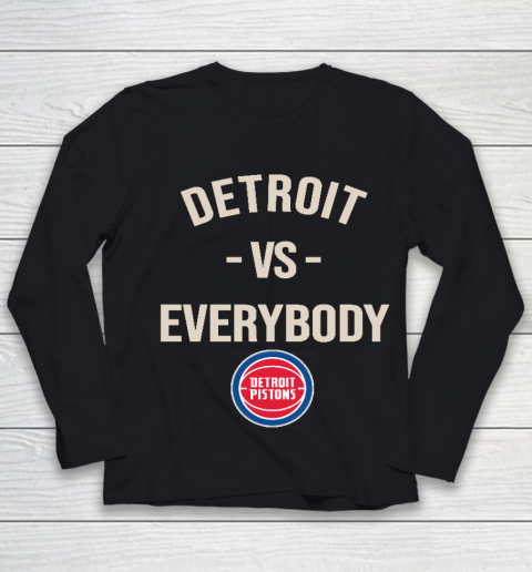 Detroit Pistons Vs Everybody Youth Long Sleeve