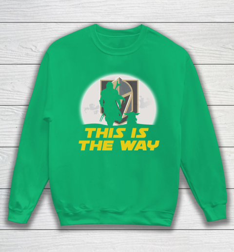 Vegas Golden Knights NHL Ice Hockey Star Wars Yoda And Mandalorian This Is The Way Sweatshirt 5