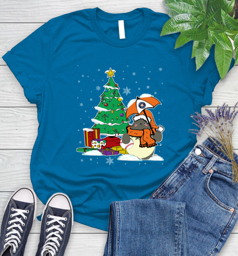 Houston Astros MLB Baseball Cute Tonari No Totoro Christmas Sports Women's T-Shirt 10