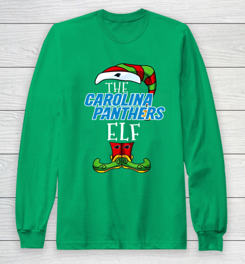 Carolina Panthers Christmas ELF Funny NFL Long Sleeve T-Shirt 4