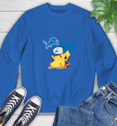 NFL Pikachu Football Sports Detroit Lions Sweatshirt 8